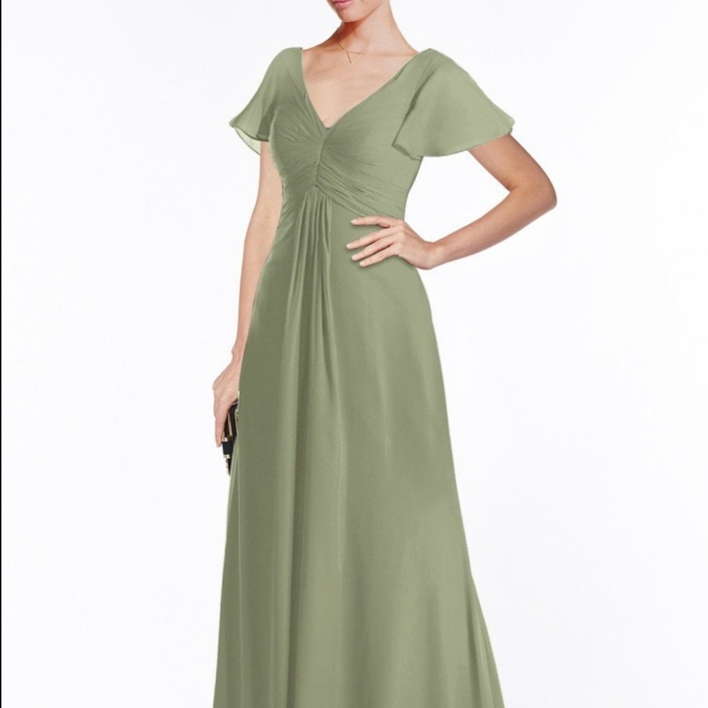Moss Chiffon Bridesmaid Dress